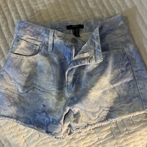 Forever 21 blue tie dye shorts